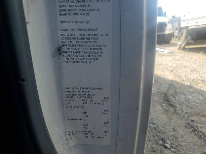 2018 Chev Express მანქანა იყიდება აუქციონზე, vin: 1GB0GRFG4J1309409, აუქციონის ნომერი: 51827786