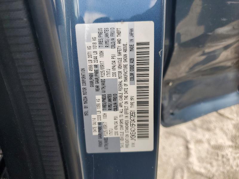 2015 Mazda Cx-5 მანქანა იყიდება აუქციონზე, vin: JM3KE4CY6F0472691, აუქციონის ნომერი: 53907506