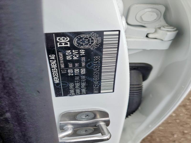 Продажа на аукционе авто 2025 Mercedes-benz Cla, vin: W1K5J4HB8SN531538, номер лота: 52375086