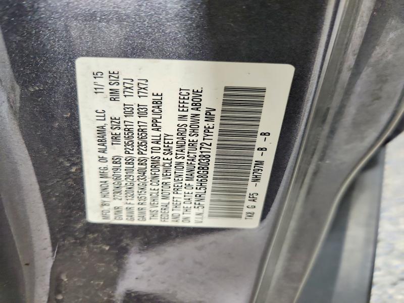 52407186 :رقم المزاد ، 5FNRL5H68GB038172 vin ، 2016 Honda Odyssey مزاد بيع