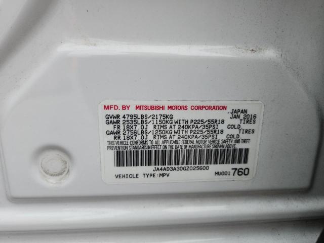 Продаж на аукціоні авто 2016 Mitsubishi Outlander, vin: JA4AD3A30GZ025600, номер лоту: 53822466