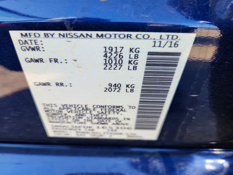 Aukcja sprzedaży 2017 Nissan Altima, vin: 1N4AL3AP1HC165306, numer aukcji: 53308896