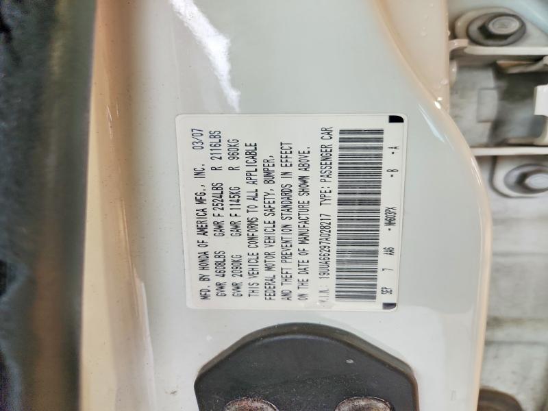 2007 Acura Tl მანქანა იყიდება აუქციონზე, vin: 19UUA66297A028217, აუქციონის ნომერი: 54666076