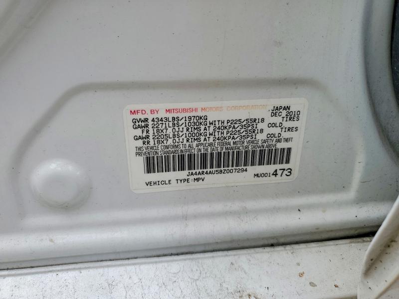 Aukcja sprzedaży 2011 Mitsubishi Outlander Sport, vin: JA4AR4AU5BZ007294, numer aukcji: 54913106