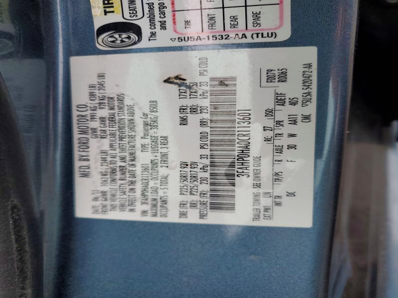 Продаж на аукціоні авто 2012 Ford Fusion, vin: 3FAHP0HA0CR113601, номер лоту: 51442436