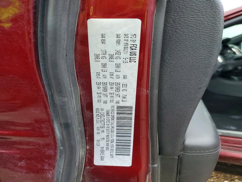 52051876 :رقم المزاد ، 1C4SDJCT2KC777158 vin ، 2019 Dodge Durango مزاد بيع