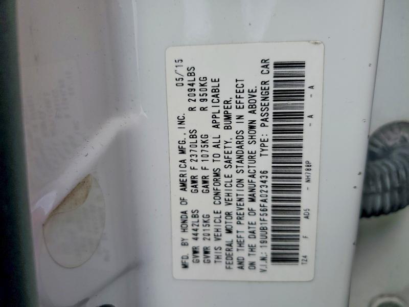 Aukcja sprzedaży 2015 Acura Tlx, vin: 19UUB1F56FA023436, numer aukcji: 54587866