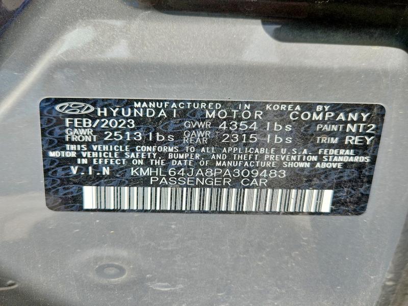 2023 Hyundai Sonata მანქანა იყიდება აუქციონზე, vin: KMHL64JA8PA309483, აუქციონის ნომერი: 51871906