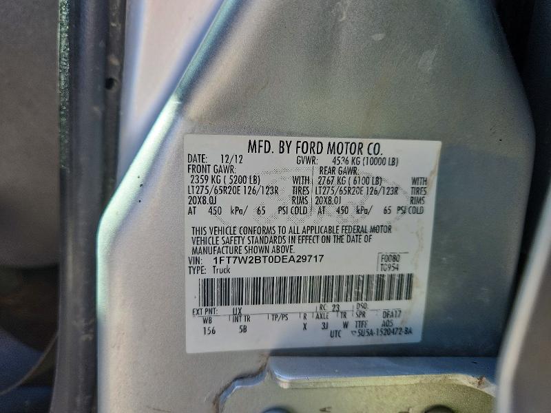 Продажа на аукционе авто 2013 Ford F250, vin: 1FT7W2BT0DEA29717, номер лота: 52096926