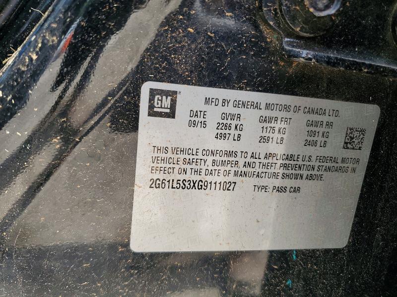 52986046 :رقم المزاد ، 2G61L5S3XG9111027 vin ، 2016 Cadillac Xts مزاد بيع