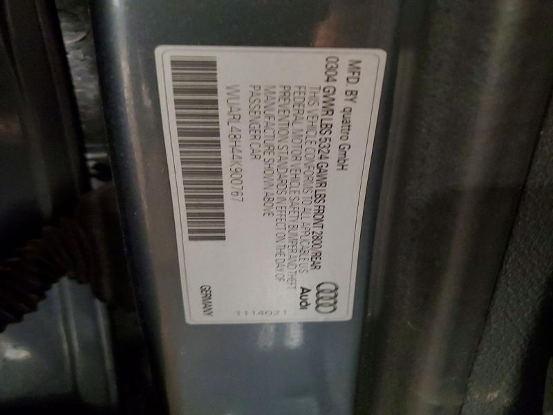 Продаж на аукціоні авто 2004 Audi S4, vin: WUARL48H44K900767, номер лоту: 54395056