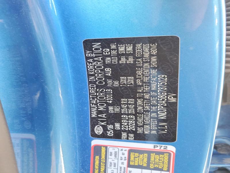 Продаж на аукціоні авто 2016 Kia Soul, vin: KNDJP3A58G7375129, номер лоту: 54503056