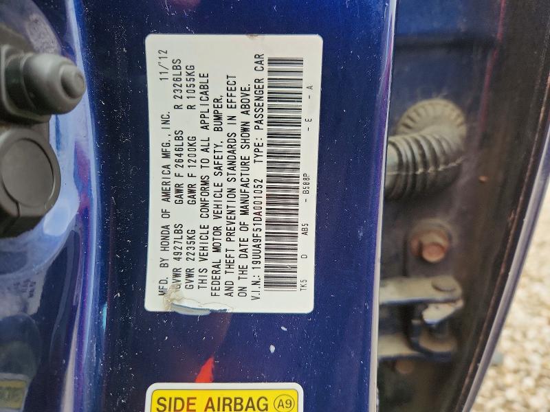 Продаж на аукціоні авто 2013 Acura Tl, vin: 19UUA9F51DA001052, номер лоту: 52463116
