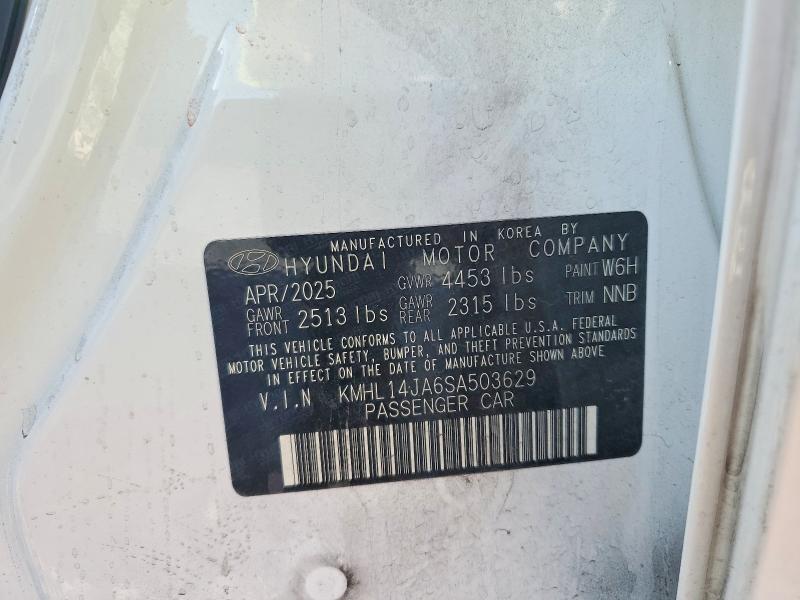 2025 Hyundai Sonata მანქანა იყიდება აუქციონზე, vin: KMHL14JA6SA503629, აუქციონის ნომერი: 52377936
