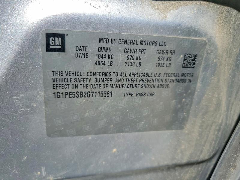 Продаж на аукціоні авто 2016 Chevrolet Cruze Limited, vin: 1G1PE5SB2G7115561, номер лоту: 53438976