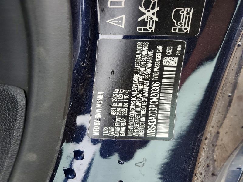 Aukcja sprzedaży 2023 Bmw M4, vin: WBS43AZ03PCM20306, numer aukcji: 52762666