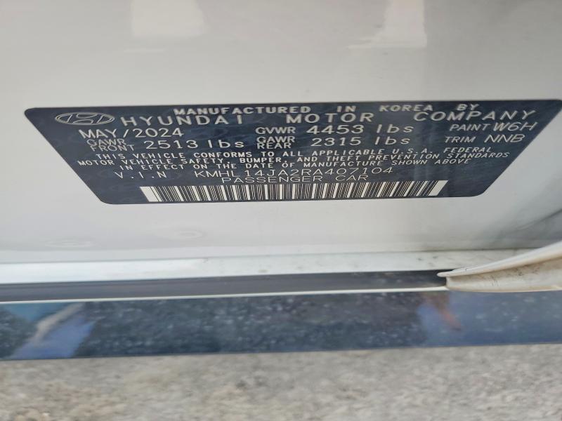 Aukcja sprzedaży 2024 Hyundai Sonata, vin: KMHL14JA2RA407104, numer aukcji: 53500816