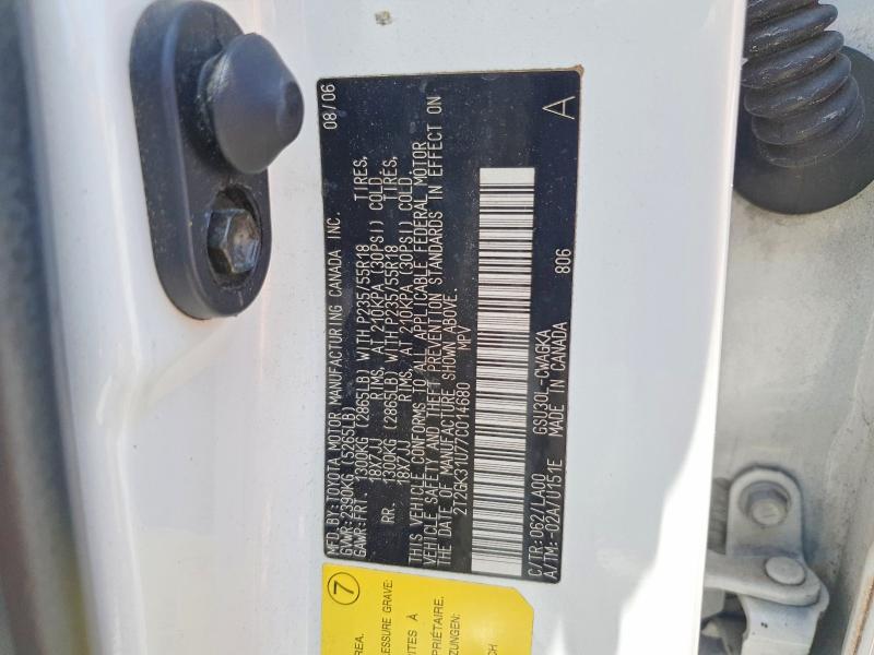 2007 Lexus Rx მანქანა იყიდება აუქციონზე, vin: 2T2GK31U77C014680, აუქციონის ნომერი: 54673416