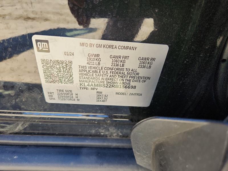 2024 Buick Encore Gx მანქანა იყიდება აუქციონზე, vin: KL4AMBS22RB156698, აუქციონის ნომერი: 53228846
