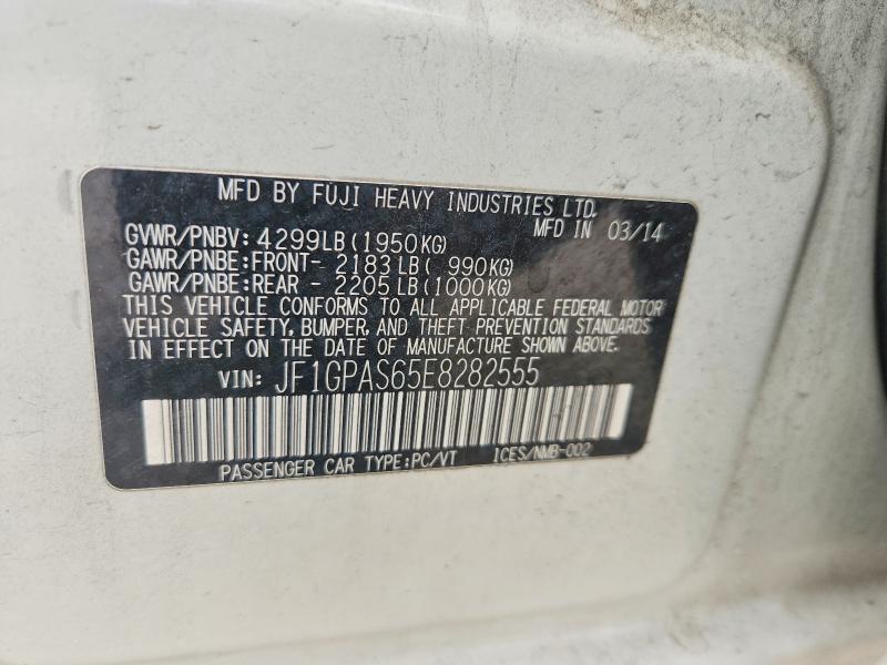 Продажа на аукционе авто 2014 Subaru Impreza, vin: JF1GPAS65E8282555, номер лота: 52599126