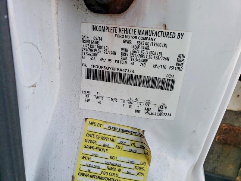 Aukcja sprzedaży 2015 Ford F550, vin: 1FDUF5GYXFEA47374, numer aukcji: 51927536