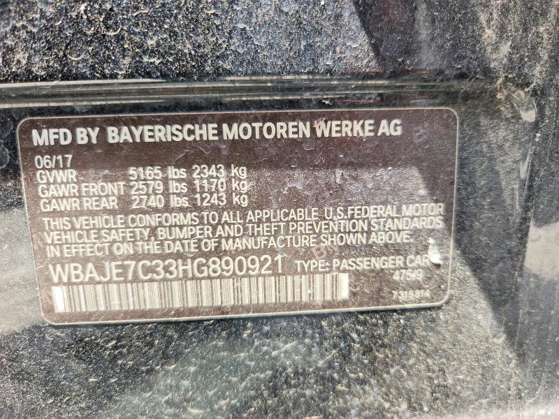 Aukcja sprzedaży 2017 Bmw 540, vin: WBAJE7C33HG890921, numer aukcji: 54173526