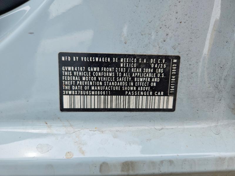 Aukcja sprzedaży 2025 Volkswagen Jetta, vin: 3VWBX7BU6SM080611, numer aukcji: 53612206