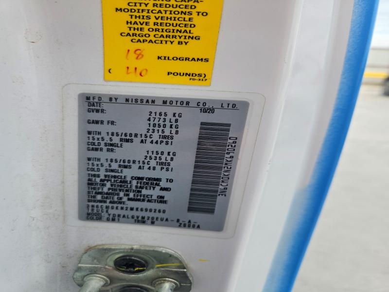 Продажа на аукционе авто 2021 Nissan Nv200, vin: 3N6CM0KN2MK690260, номер лота: 52478646