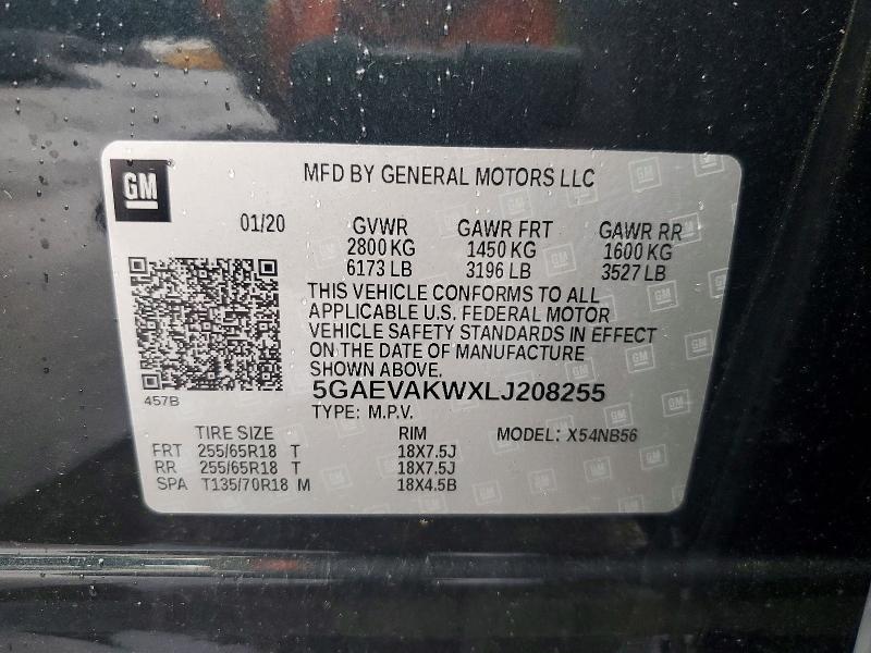 Продажа на аукционе авто 2020 Buick Enclave, vin: 5GAEVAKWXLJ208255, номер лота: 54585586