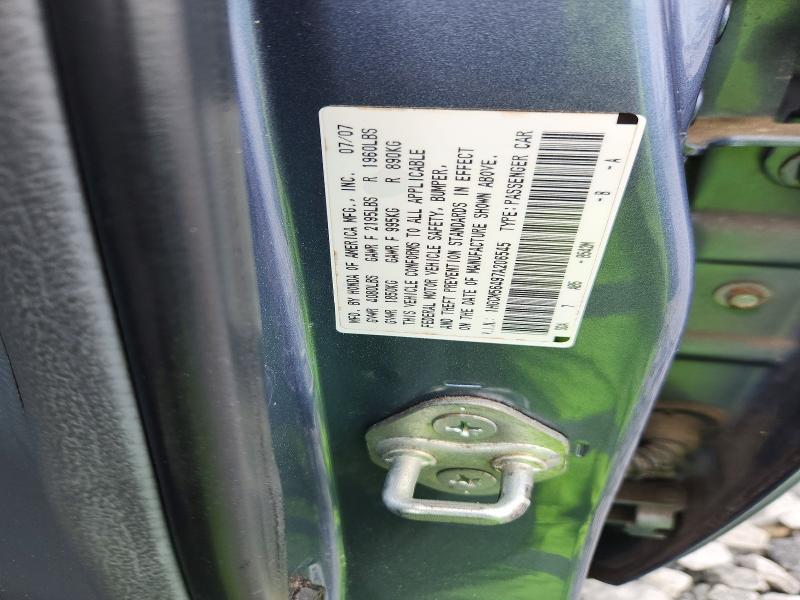 52828206 :رقم المزاد ، 1HGCM56497A206545 vin ، 2007 Honda Accord مزاد بيع