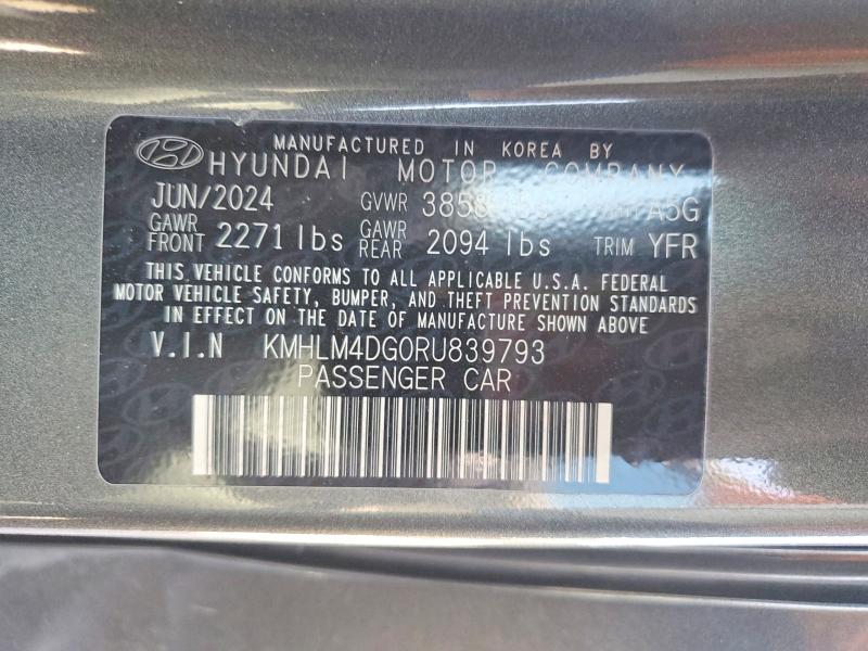 Продажа на аукционе авто 2024 Hyundai Elantra, vin: KMHLM4DG0RU839793, номер лота: 54986466