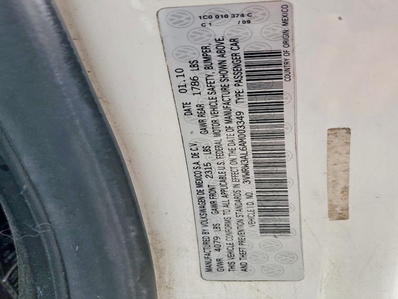 Aukcja sprzedaży 2010 Volkswagen New Beetle, vin: 3VWRW3AL6AM003349, numer aukcji: 53090196
