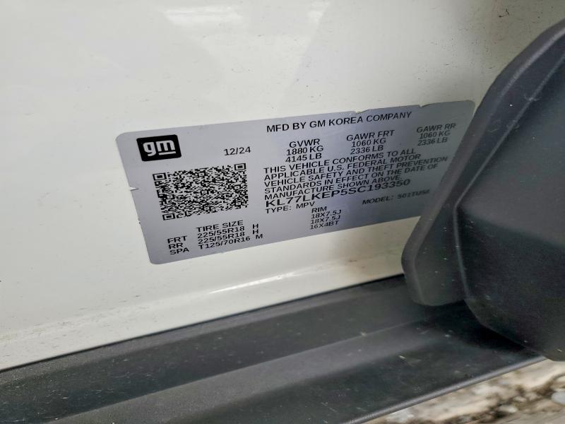 52157006 :رقم المزاد ، KL77LKEP5SC193350 vin ، 2025 Chevrolet Trax مزاد بيع