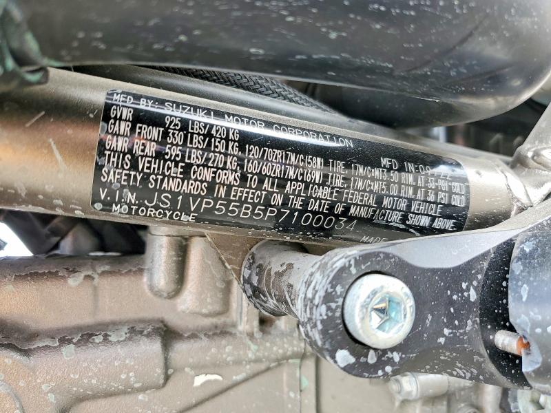 2023 Suzuki Sv650 მანქანა იყიდება აუქციონზე, vin: JS1VP55B5P7100034, აუქციონის ნომერი: 55582436