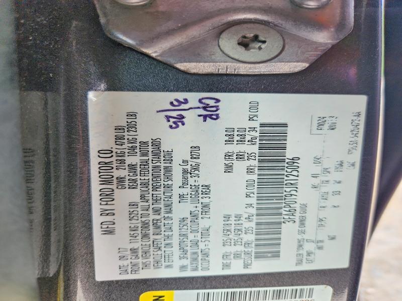 Aukcja sprzedaży 2018 Ford Fusion, vin: 3FA6P0T95JR125096, numer aukcji: 52418036