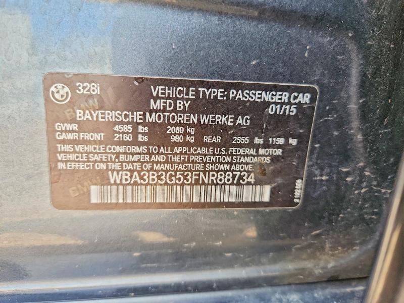 Продаж на аукціоні авто 2015 Bmw 328, vin: WBA3B3G53FNR88734, номер лоту: 51825766