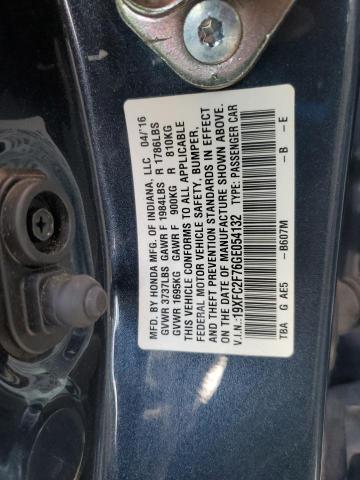 2016 Honda Civic მანქანა იყიდება აუქციონზე, vin: 19XFC2F76GE054132, აუქციონის ნომერი: 54285706