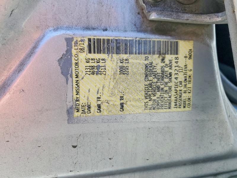 Auction sale of the 2014 Nissan Maxima, vin: 1N4AA5AP1EC432148, lot number: 54185896