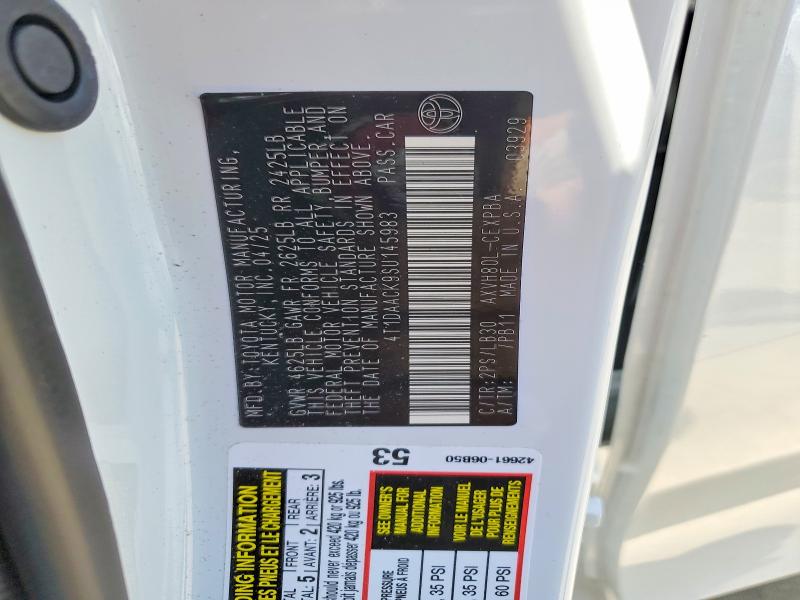 Продажа на аукционе авто 2025 Toyota Camry, vin: 4T1DAACK9SU145983, номер лота: 54992056