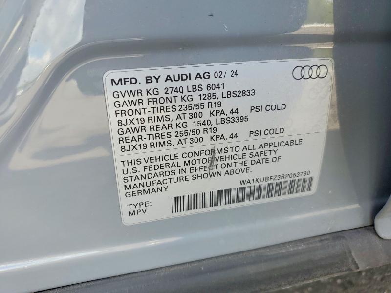 Продаж на аукціоні авто 2024 Audi Q4 E-tron, vin: WA1KUBFZ3RP053790, номер лоту: 54107276