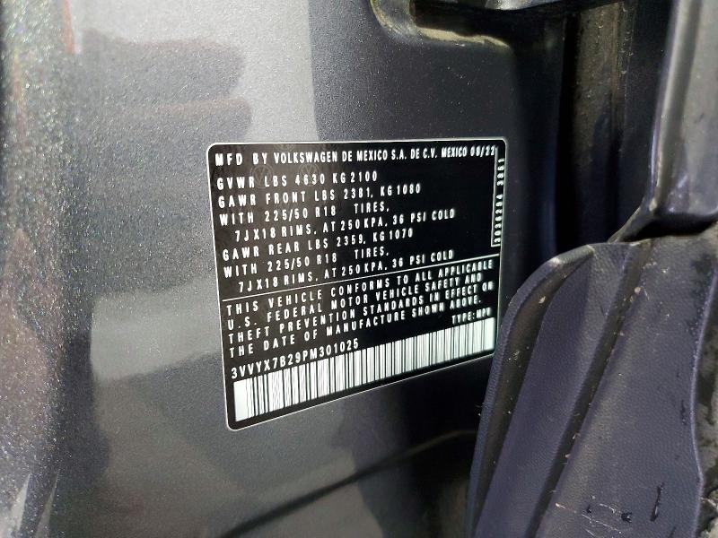 Aukcja sprzedaży 2023 Volkswagen Taos, vin: 3VVYX7B29PM301025, numer aukcji: 52674576