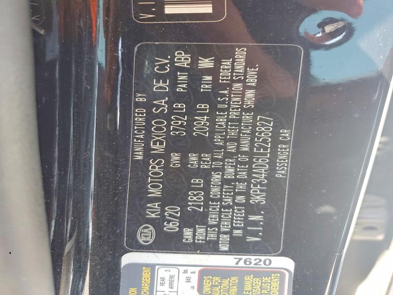Продаж на аукціоні авто 2020 Kia Forte, vin: 3KPF34AD6LE256827, номер лоту: 54526286