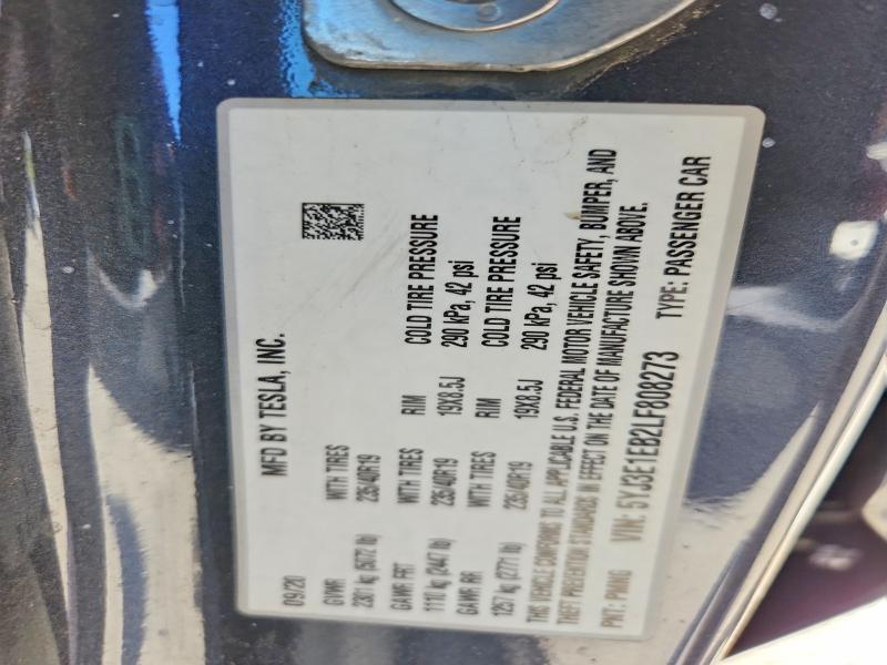 Продаж на аукціоні авто 2020 Tesla Model 3, vin: 5YJ3E1EB2LF808273, номер лоту: 52904296