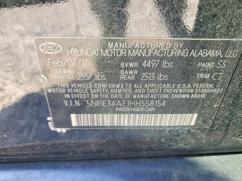 Продаж на аукціоні авто 2017 Hyundai Sonata, vin: 5NPE34AF1HH558154, номер лоту: 52063236