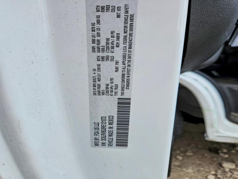Aukcja sprzedaży 2024 Ram Promaster 1500, vin: 3C6LRVBG8RE121073, numer aukcji: 53022376