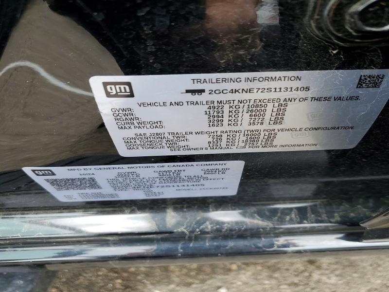 52834316 :رقم المزاد ، 2GC4KNE72S1131405 vin ، 2025 Chevrolet Silverado مزاد بيع