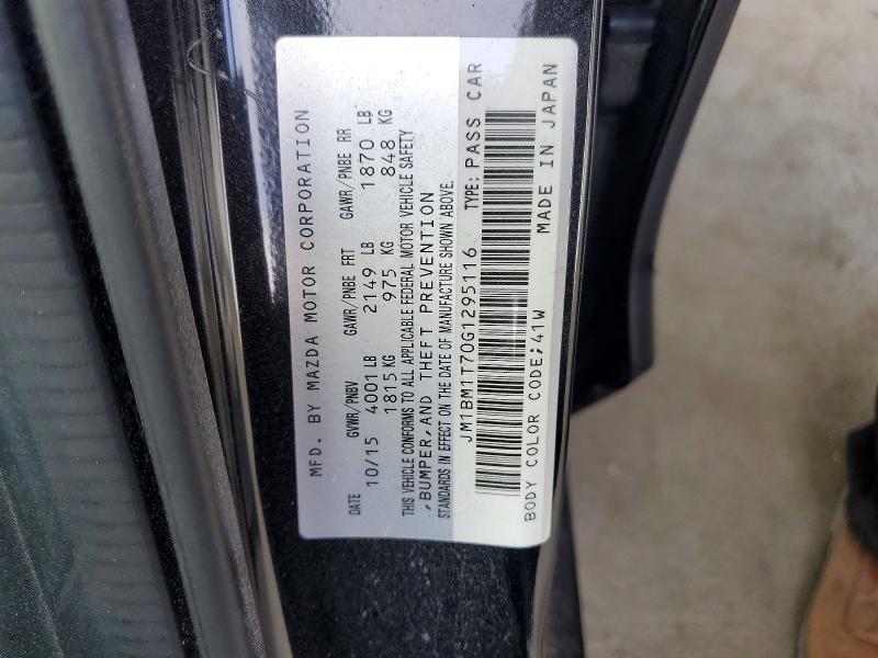 2016 Mazda 3 მანქანა იყიდება აუქციონზე, vin: JM1BM1T70G1295116, აუქციონის ნომერი: 53228996