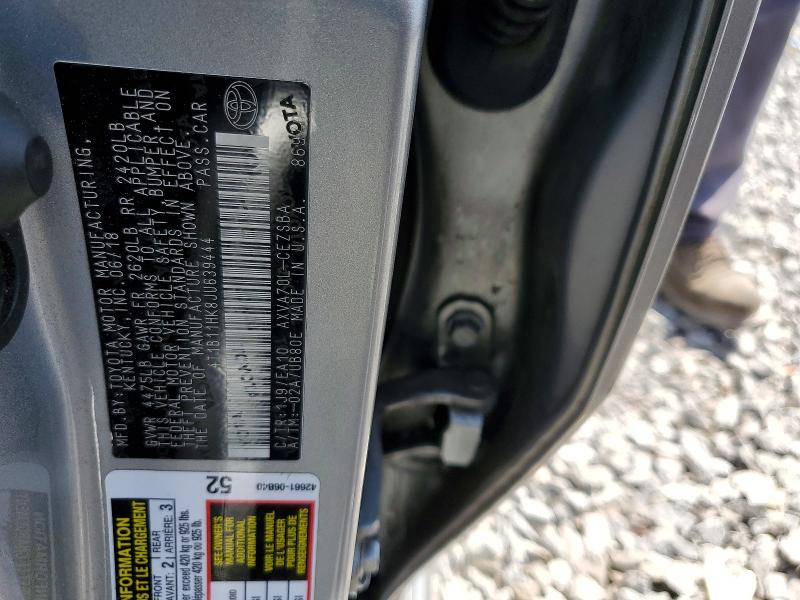 2018 Toyota Camry მანქანა იყიდება აუქციონზე, vin: 4T1B11HK8JU639444, აუქციონის ნომერი: 53040916