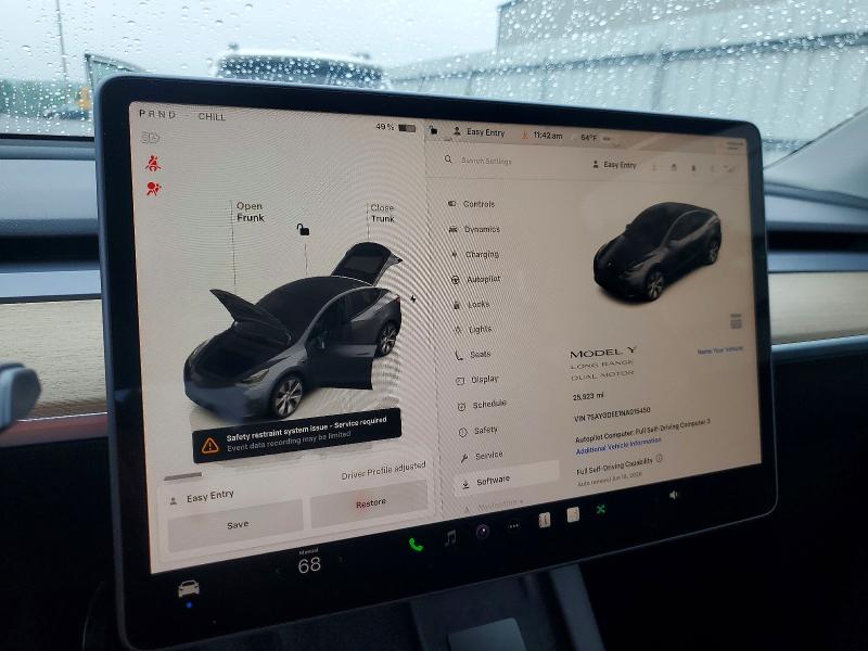 Продажа на аукционе авто 2022 Tesla Model Y, vin: 7SAYGDEE1NA015450, номер лота: 53917806