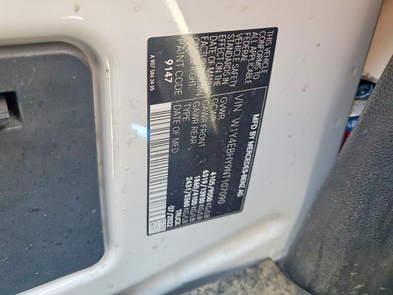 2022 Mercedes-benz Sprinter მანქანა იყიდება აუქციონზე, vin: W1Y4EBHY9NT107090, აუქციონის ნომერი: 51974076
